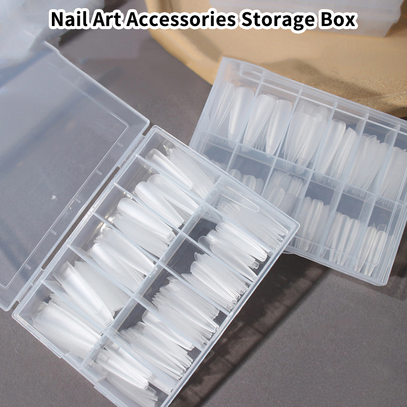Rhinestone Nail Gem - 1pcs 12 Grids Transparent Empty Nail
