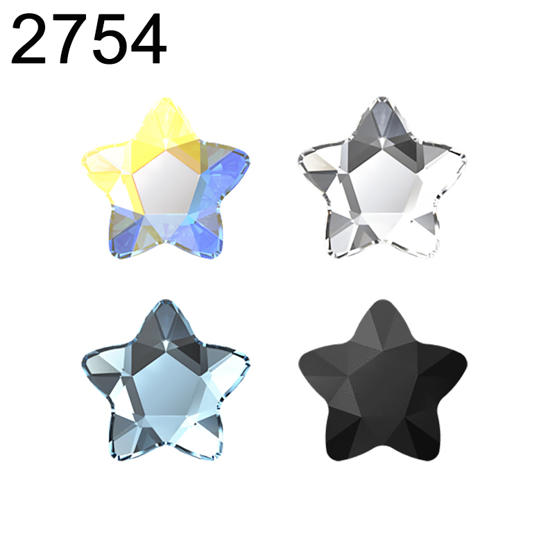Rhinestone Nail Gem - Genuine 2754 Star Flower Flat Back