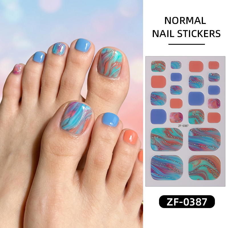 22Tips Gradient Marble Toe Nai - Nail Art Full Design 评论和价格