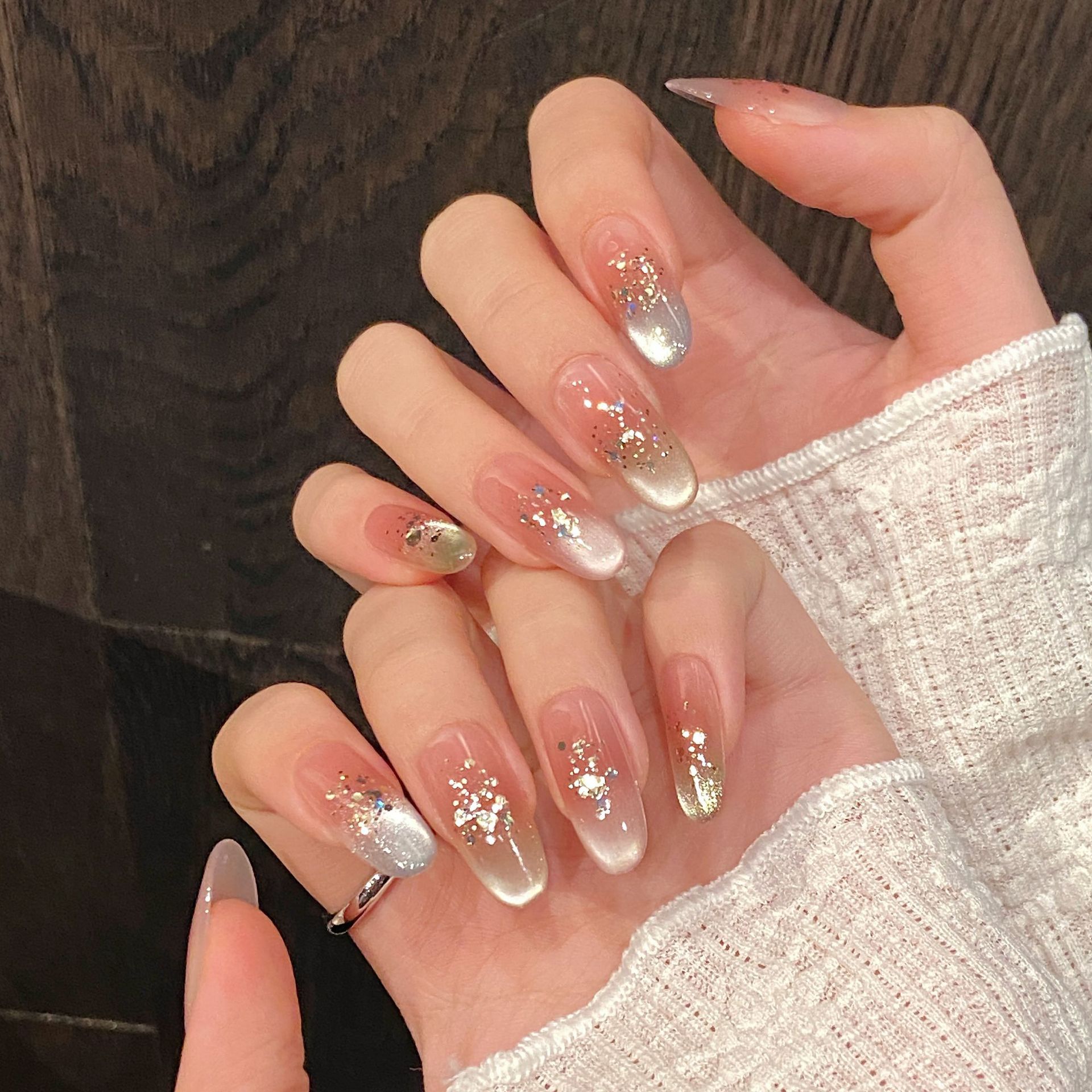 Handmade Press on Nails Rainbo - Nail Art Full Design 评论和价格