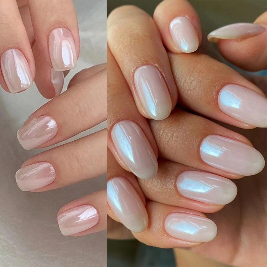 Moonlight Pearl White Nails Gl - Dip Powder Nail 评论和价格