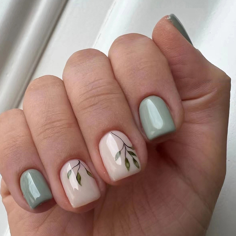 24Pcs Reusable Fake Nails Shor - Nail Art Full Design 评论和价格
