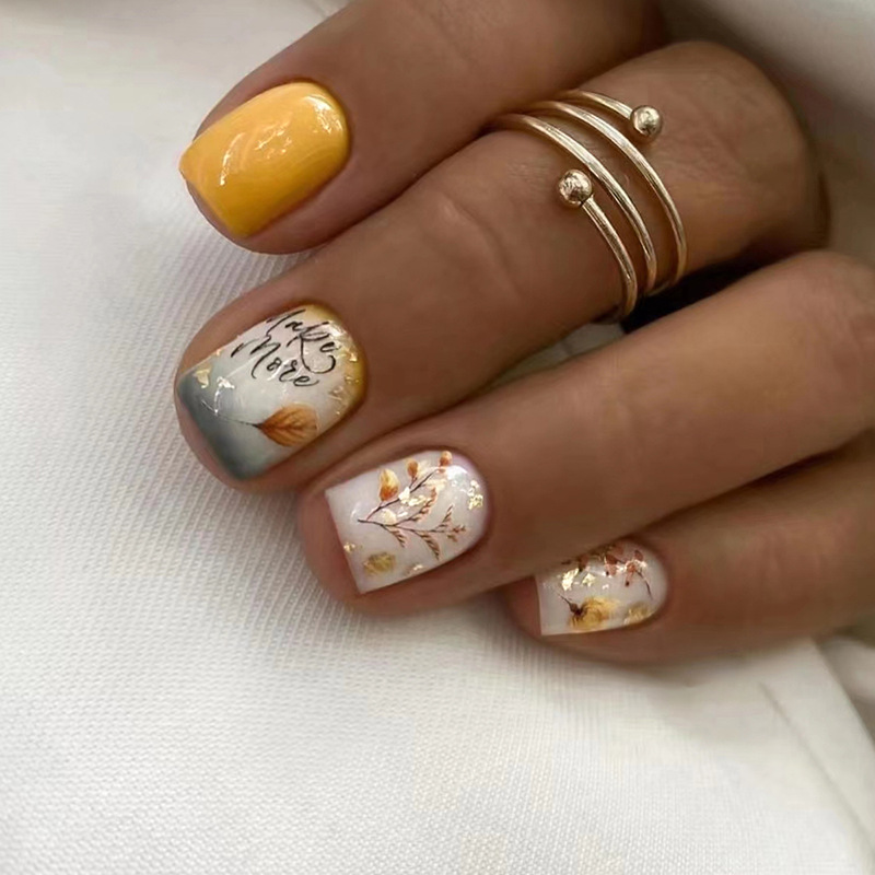 24Pcs Reusable Fake Nails Shor - Nail Art Full Design 评论和价格