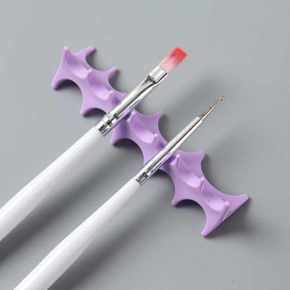 Silicone Nail Art Pen Holder U - Nail Fan Brush 评论和价格