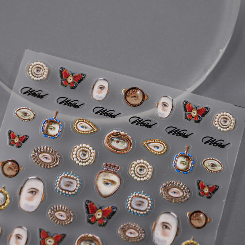 1pcs 5D Embossed Halloween Mix - Nail Art Xmas 评论和价格