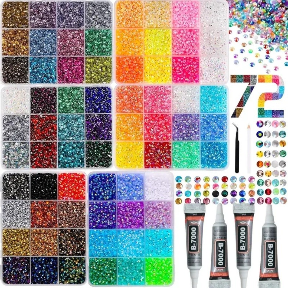Multicolor Resin Rhinestone Ki - Rhinestone Nail Gem 评论和价格