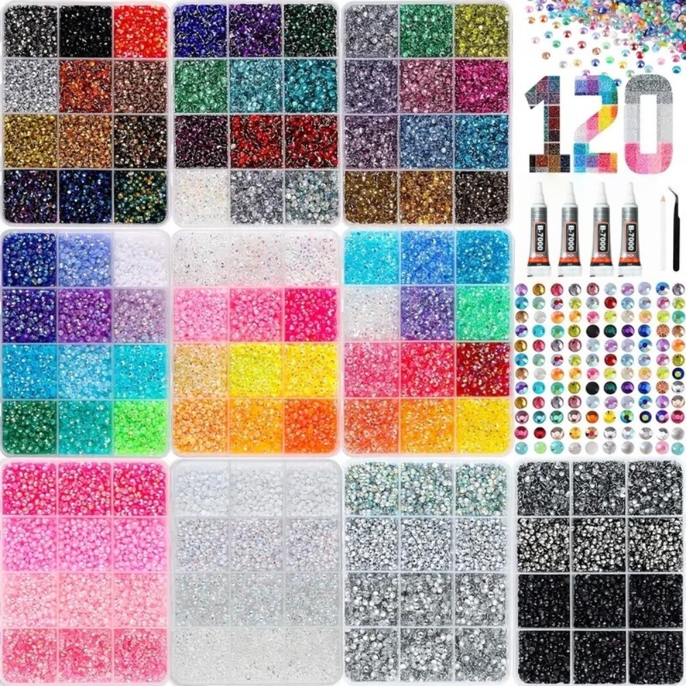 Multicolor Resin Rhinestone Ki - Rhinestone Nail Gem 评论和价格