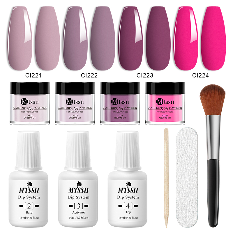 10PCS/Set Dip Nails Powder Kit - Dip Powder Nail 评论和价格