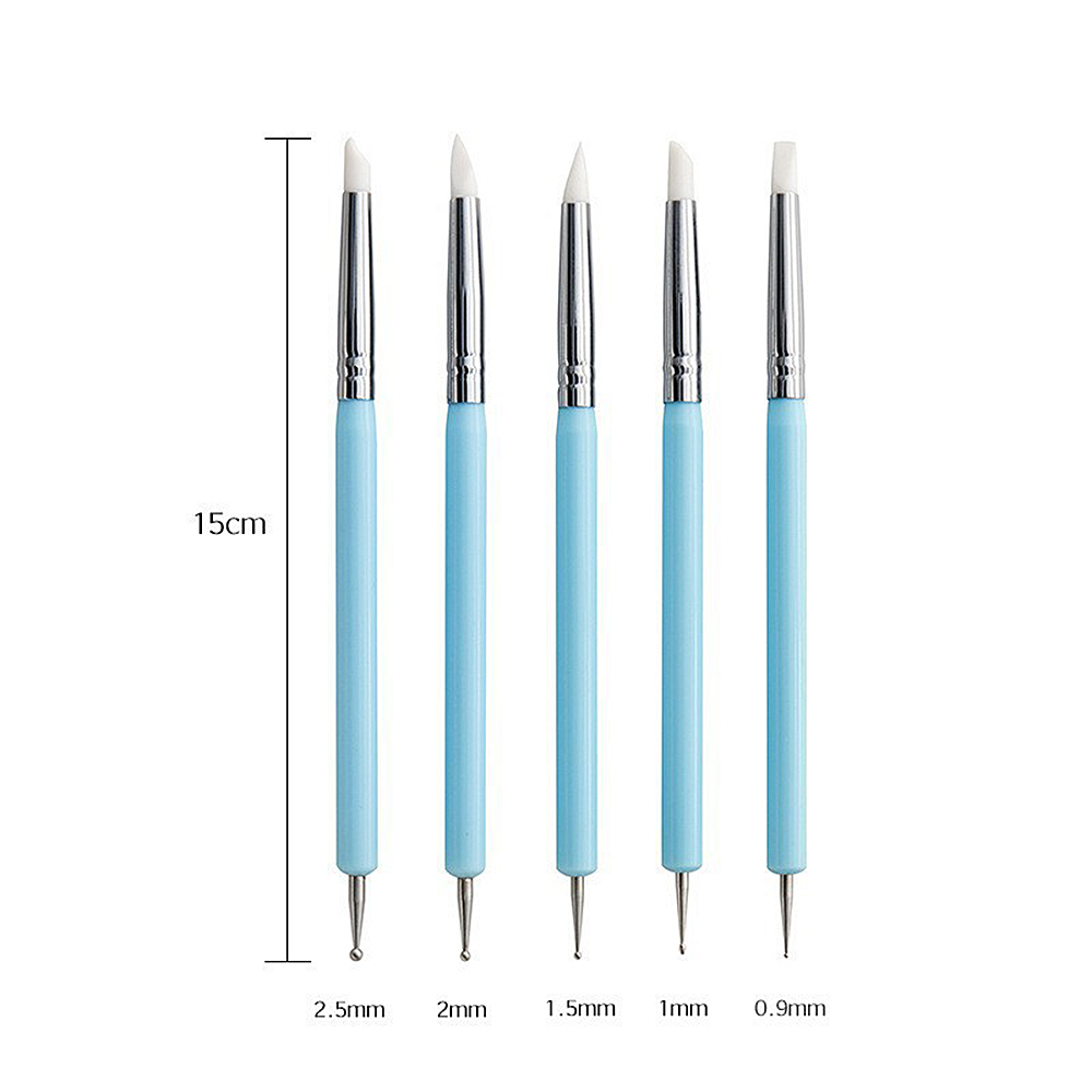 5/10Pcs Silicone Clay Sculptin - Nail Fan Brush 评论和价格