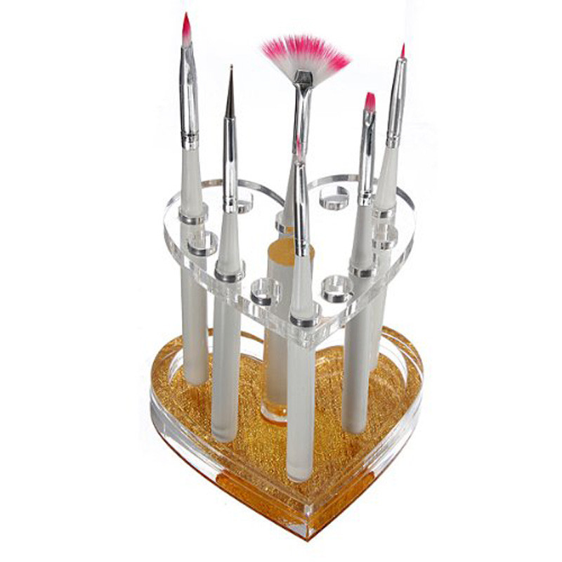 12 Holes Nail Brushes Storage  - Nail Fan Brush 评论和价格
