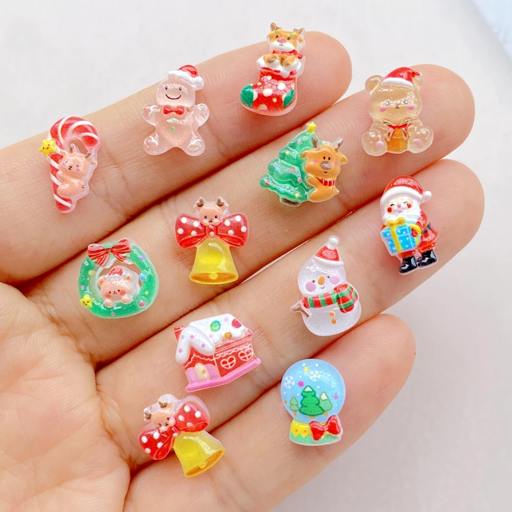50pcs Resin Mini Cartoon Chris - Nail Art Xmas 评论和价格