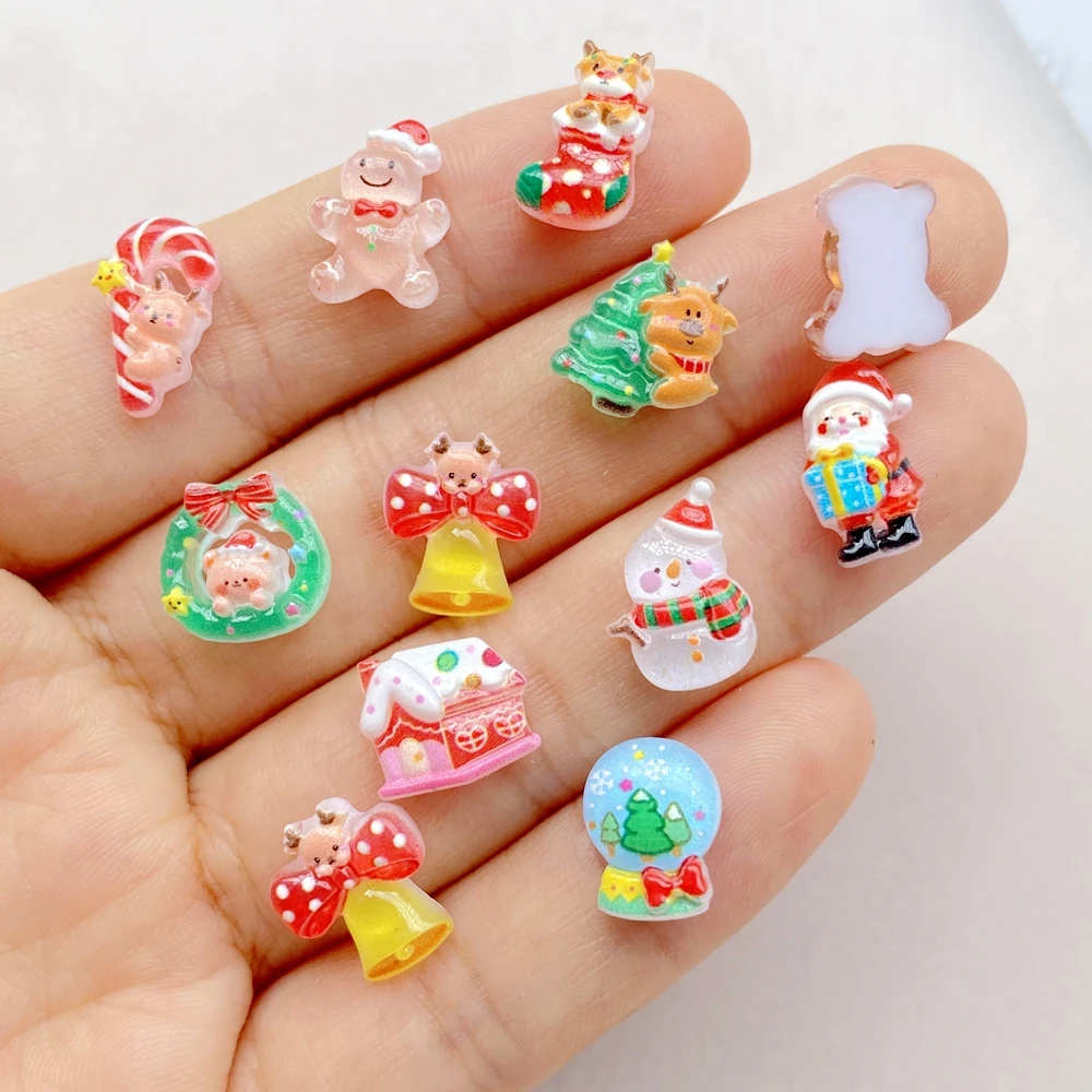 50pcs Resin Mini Cartoon Chris - Nail Art Xmas 评论和价格