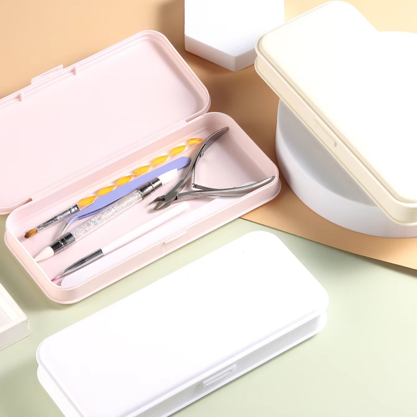 Nail Art Tool Storage Box, Por - Nail Fan Brush 评论和价格
