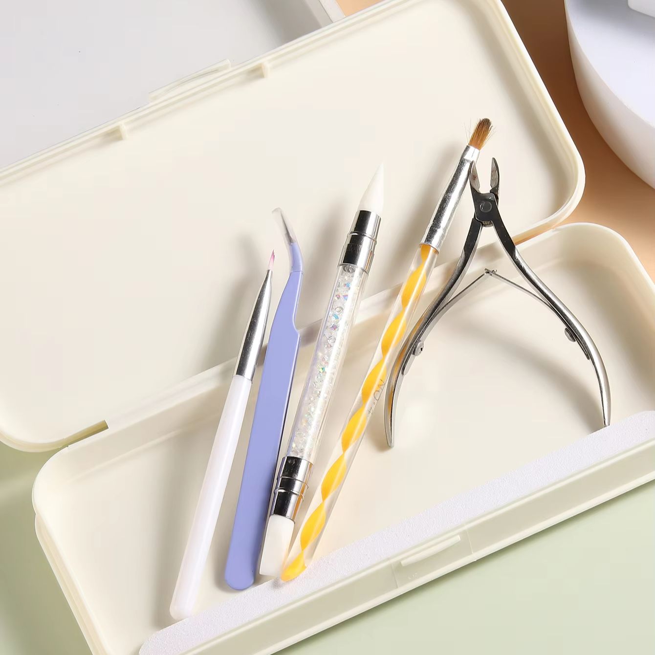 Nail Art Tool Storage Box, Por - Nail Fan Brush 评论和价格