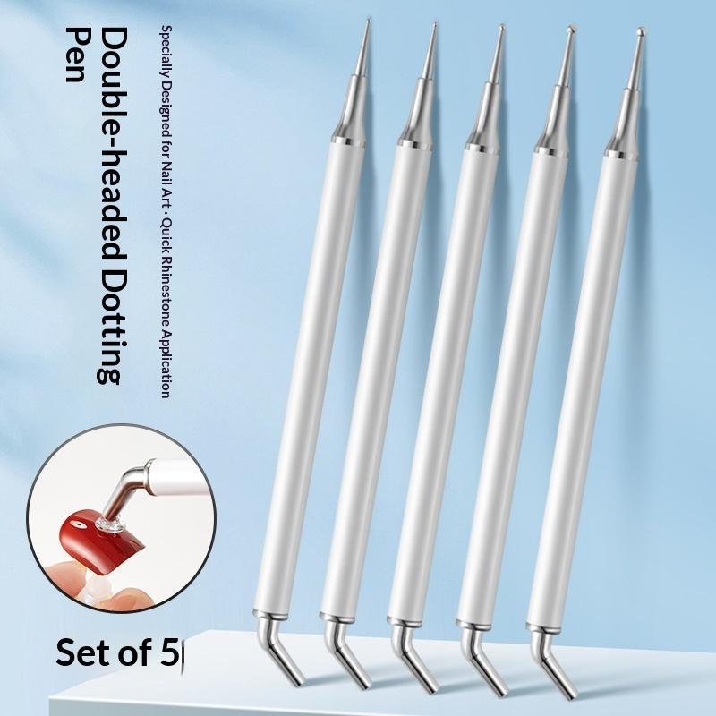 5Pcs Dual-ended Rhinestone Gem - Rhinestone Nail Gem 评论和价格