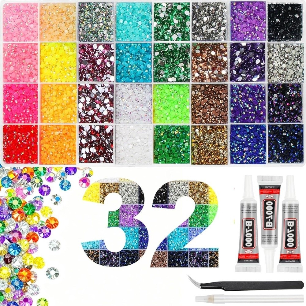 Multicolor Resin Rhinestone Ki - Rhinestone Nail Gem 评论和价格