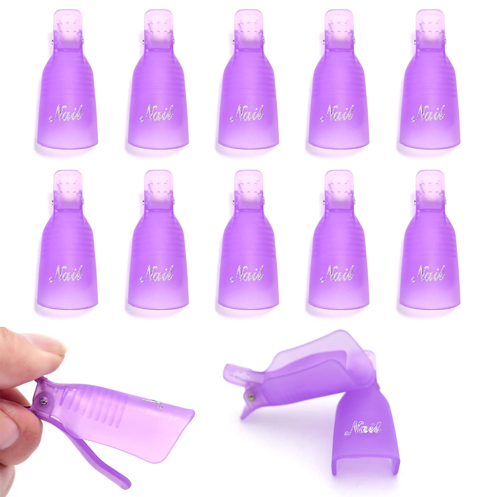 10Pcs Plastic Nail Art Soak Of - Nail Art Gel Polish 评论和价格