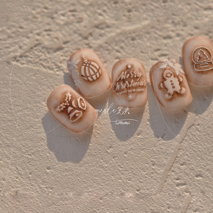 5D Relief Pure White Merry Chr - Nail Art Xmas 评论和价格