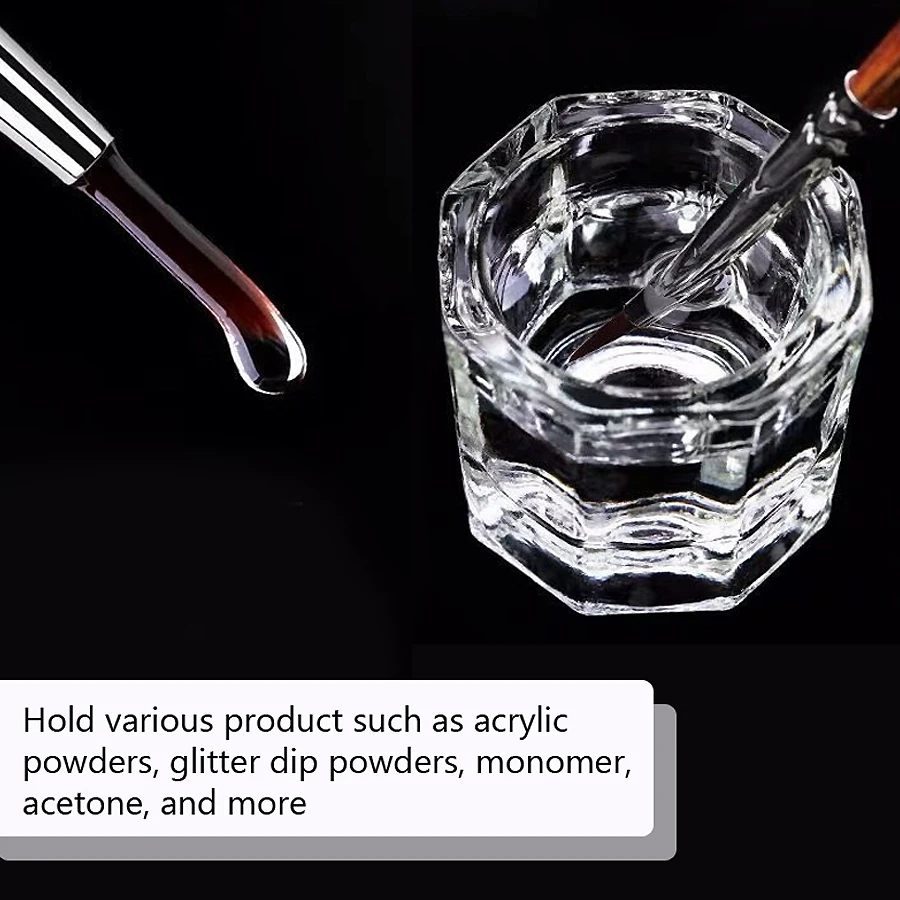 1Pc Mini Crystal Glass, Clear  - Nail Fan Brush 评论和价格