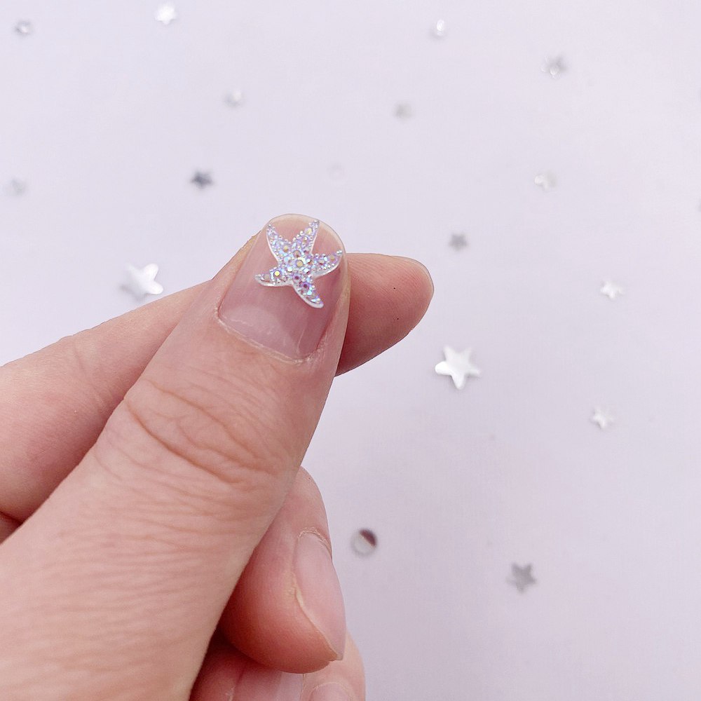 10mm Mini Shiny Star Nail Art  - Rhinestone Nail Gem 评论和价格