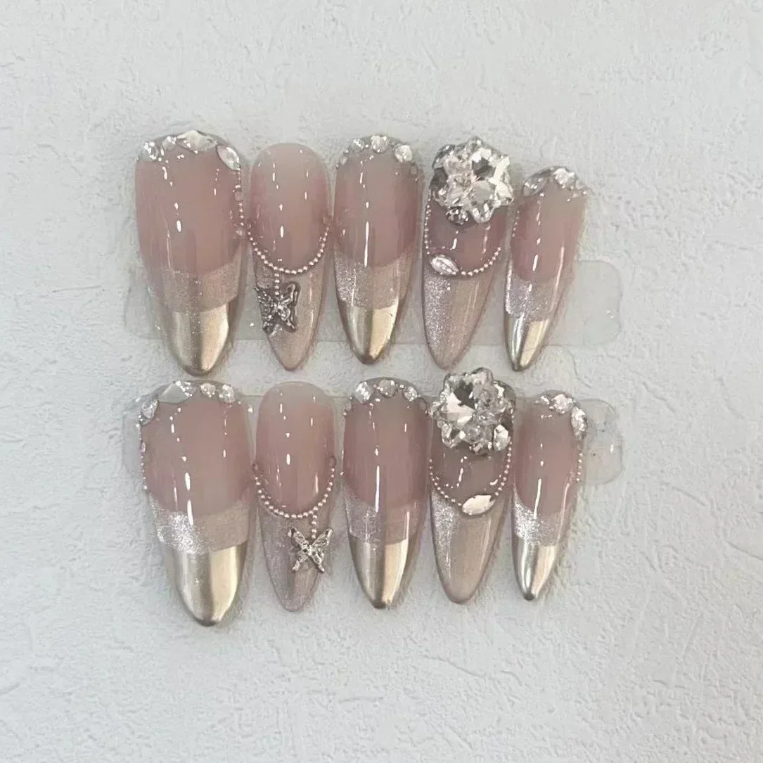 10Pcs Handmade Press on Nails  - Nail Art Full Design 评论和价格