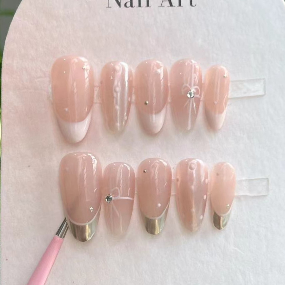 10Pcs Handmade Press on Nails  - Nail Art Full Design 评论和价格