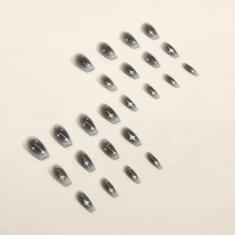 24Pcs/Set Dark Spice Wearable  - Nail Art Full Design 评论和价格