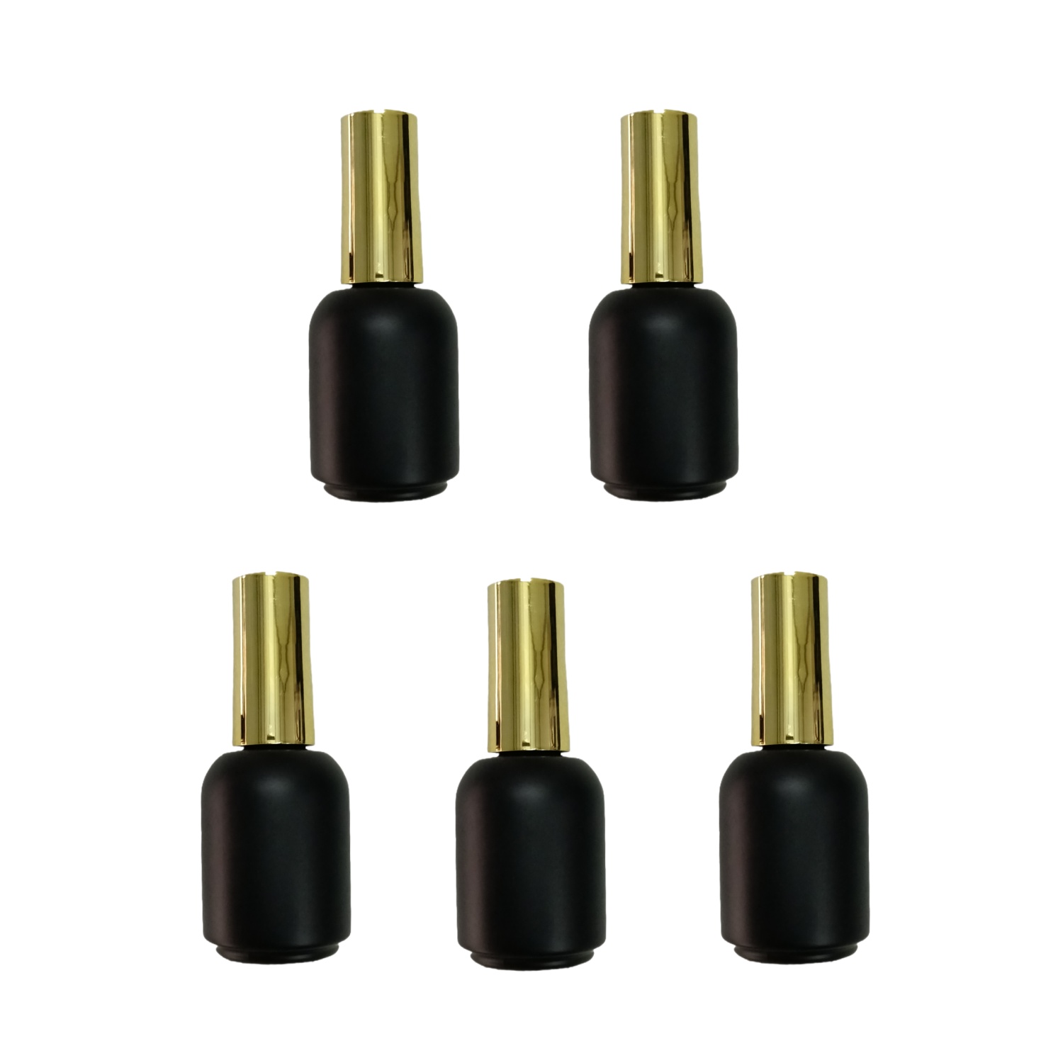 20ML 5 Pieces Empty Black Glas - Nail Fan Brush 评论和价格