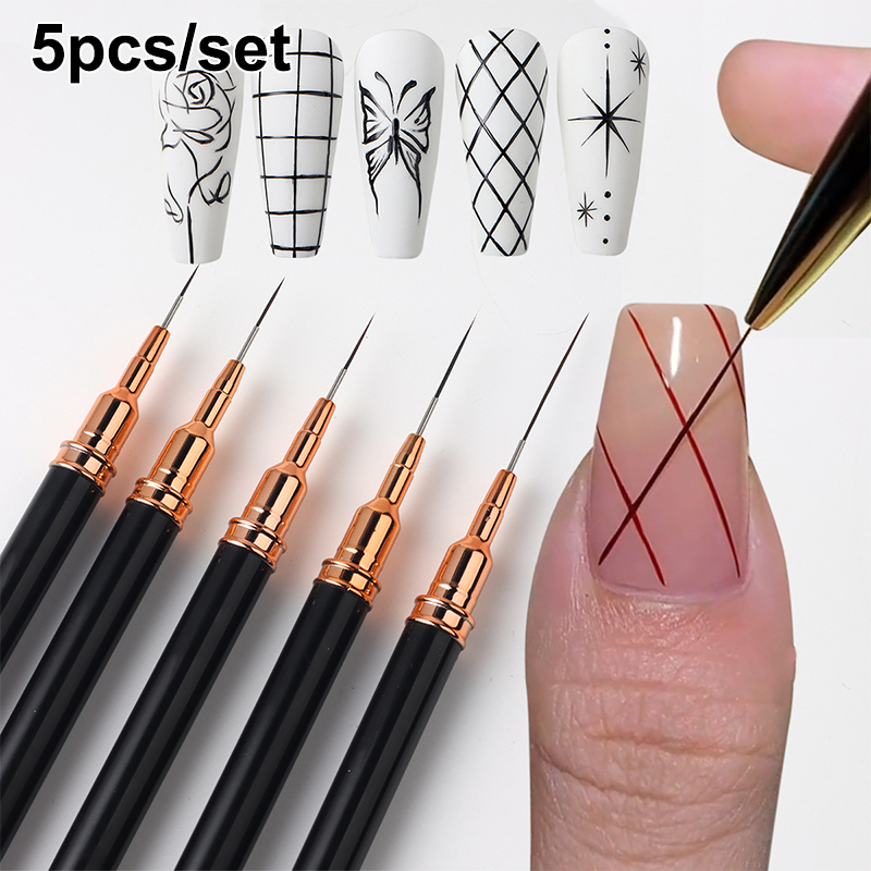 #5Pcs/Set Professional Nail Ar - Nail Fan Brush 评论和价格
