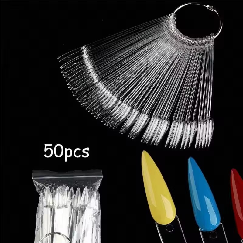 50 Pieces of Fake Nail Tips Ge - Nail Art Navy 评论和价格
