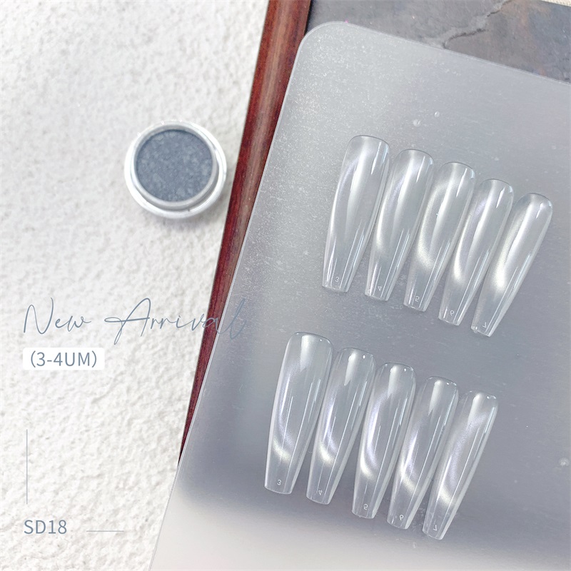 HNDO New Silver White 3D Cat E - Dip Powder Nail 评论和价格