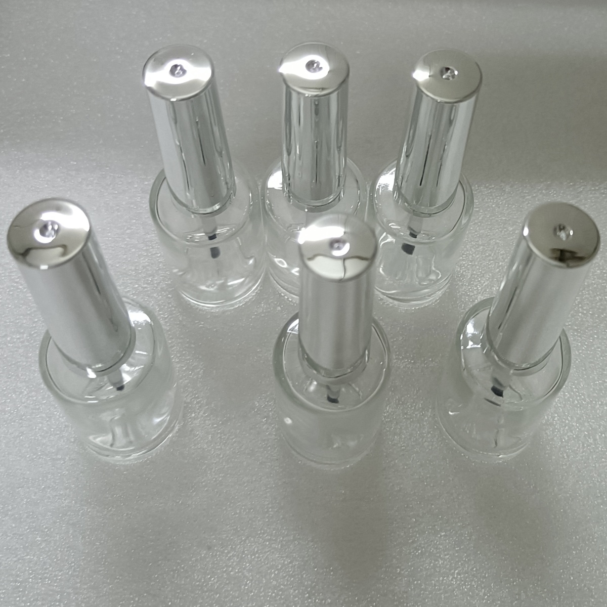 13ml 6 Pieces Clear Glass Nail - Nail Fan Brush 评论和价格