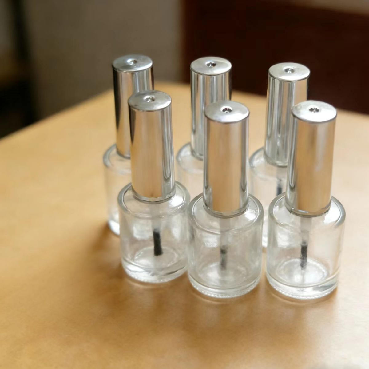 13ml 6 Pieces Clear Glass Nail - Nail Fan Brush 评论和价格