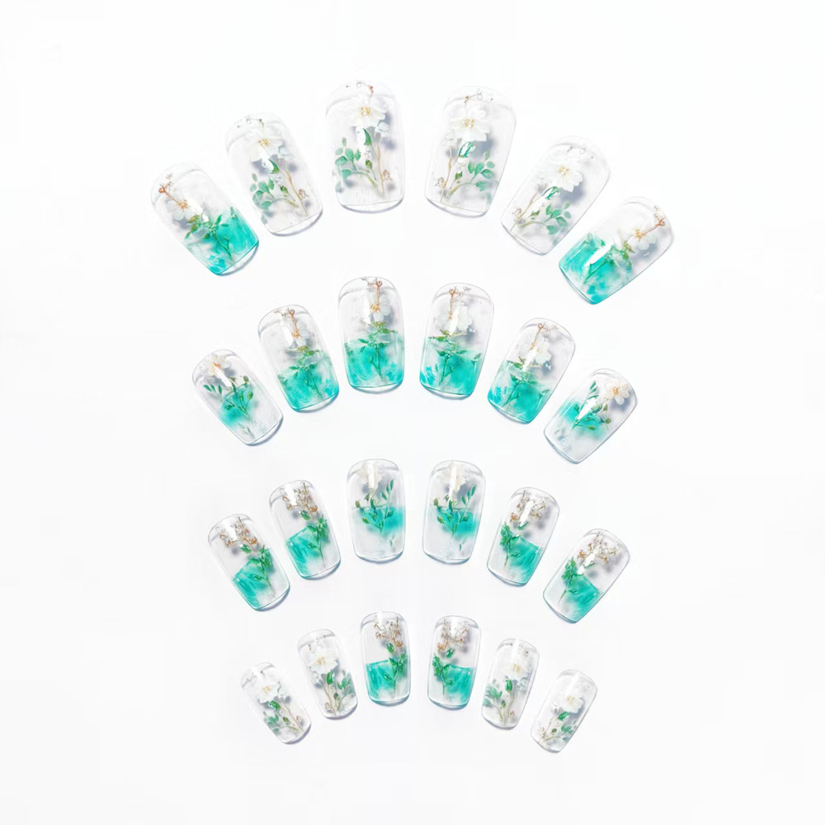 Medium fake nails for women gi - Nail Art Full Design 评论和价格