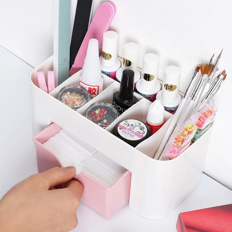 Nail Art Organizer Desktop Dra - Nail Fan Brush 评论和价格