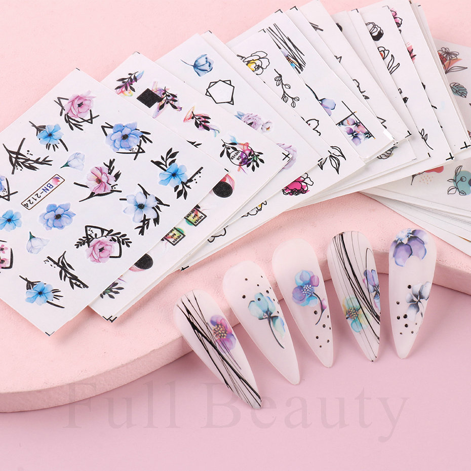 24pcs / Set Spring Summer nail - Nail Art Full Design 评论和价格
