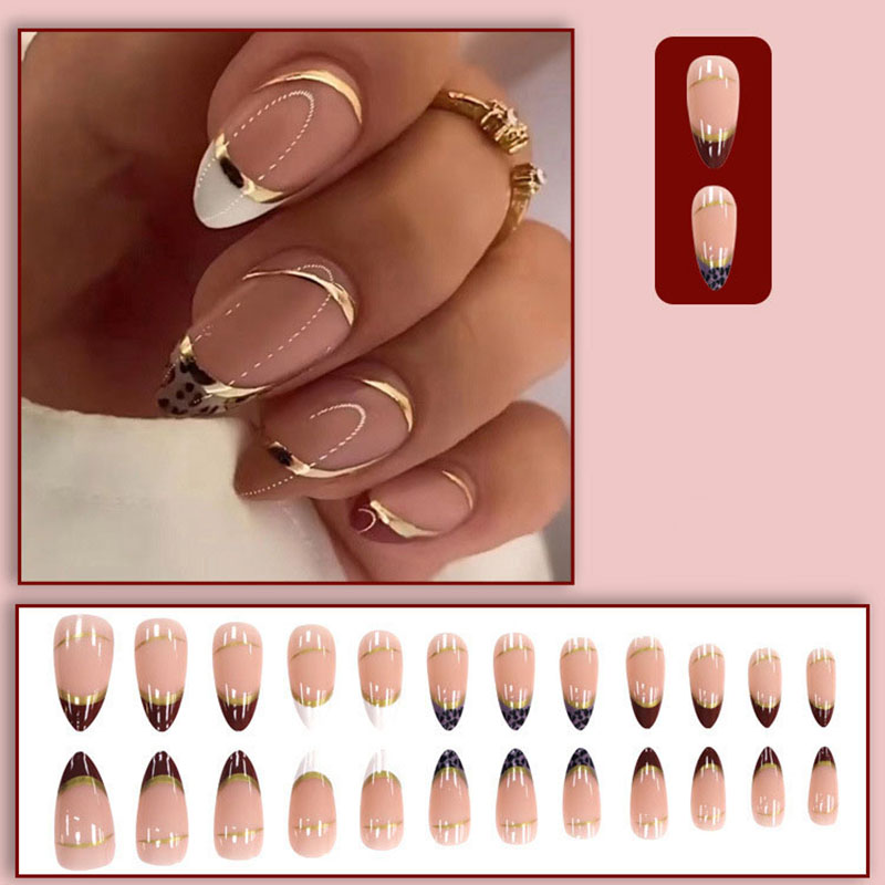 Medium fake nails for women gi - Nail Art Full Design 评论和价格