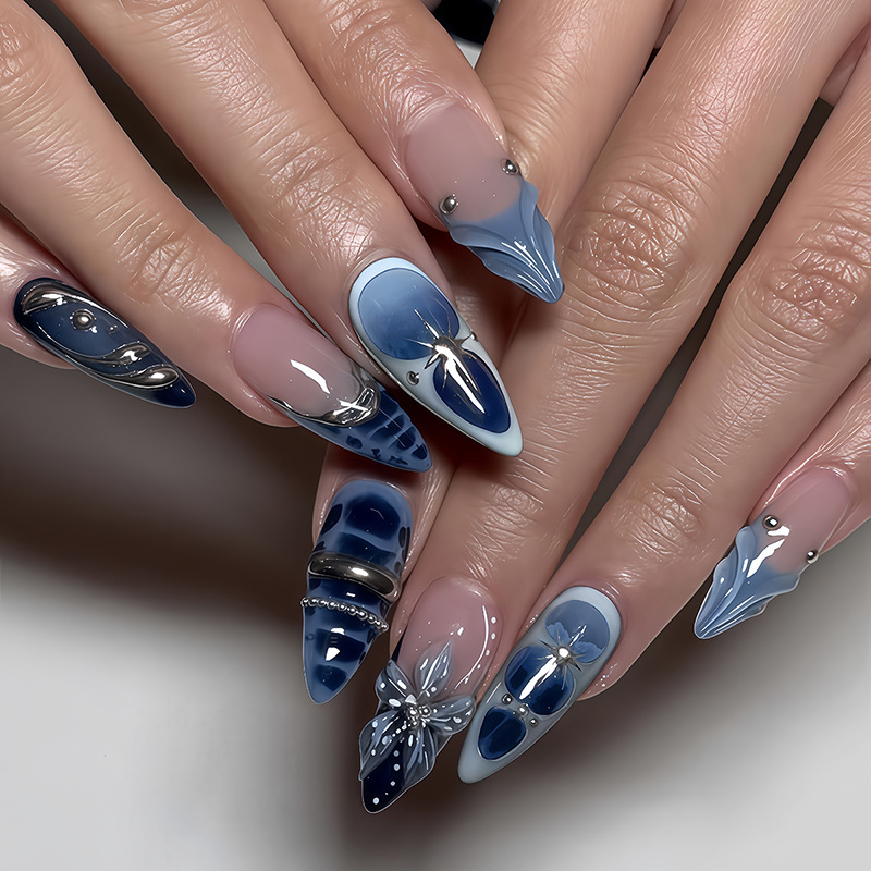 24Pcs French Blush Pink Design - Nail Art Full Design 评论和价格