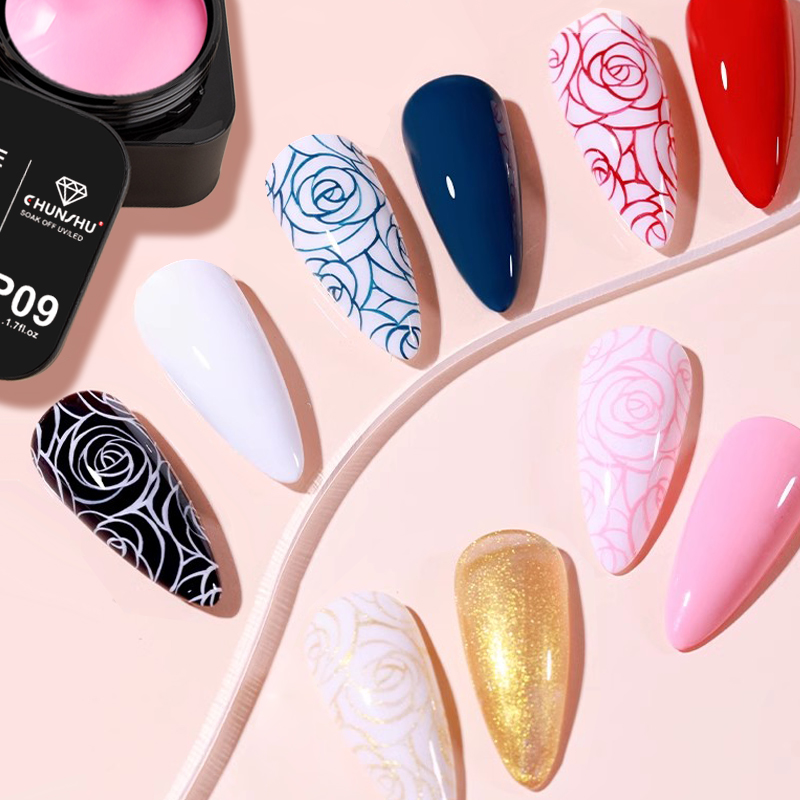 CHUNSHU 5ml No Wipe 4in1 Semi- - Nail Art Full Design 评论和价格