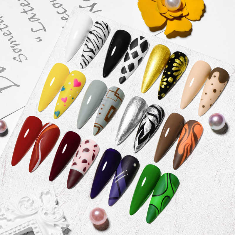 CHUNSHU 5ml No Wipe 4in1 Semi- - Nail Art Full Design 评论和价格