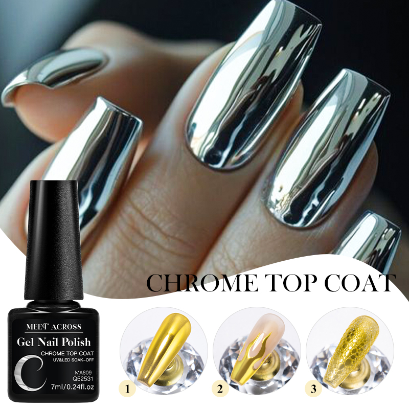 7ML Chrome Top Coat For Mirror - Dip Powder Nail 评论和价格